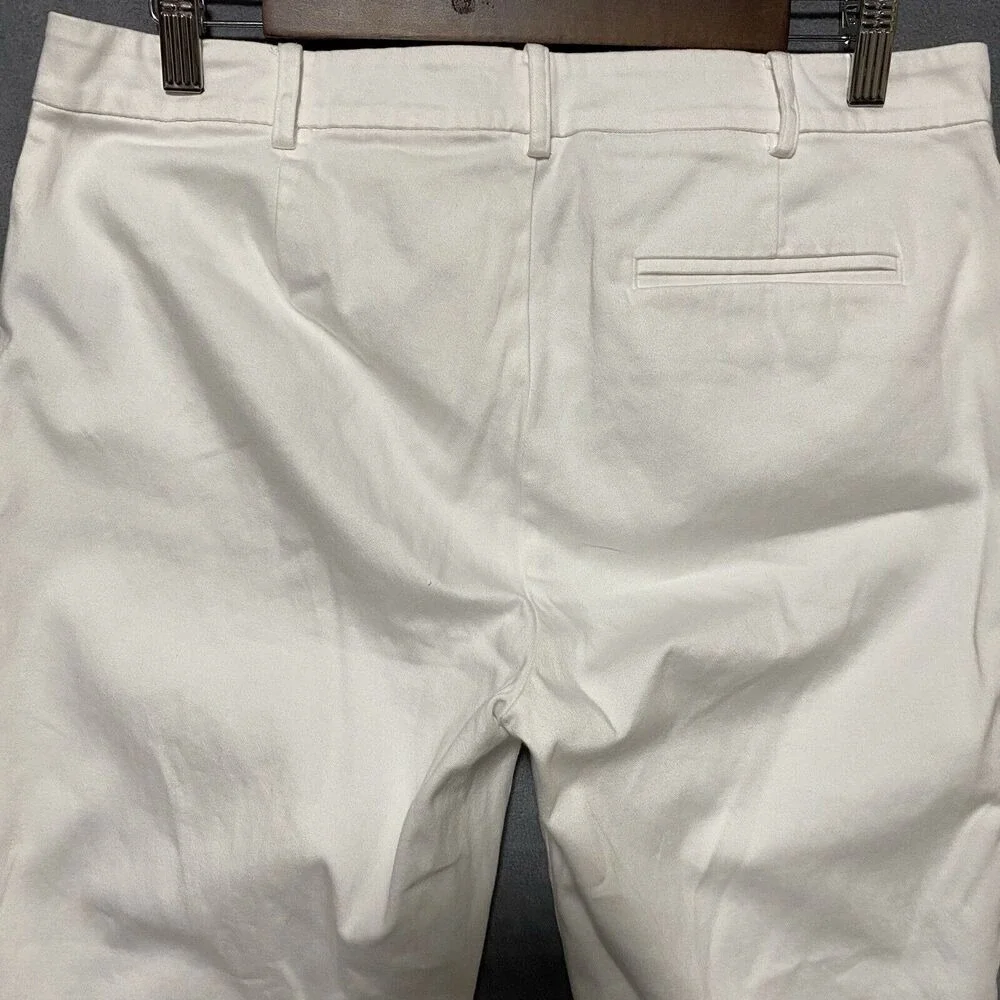 Lauren Ralph Lauren Woman's Stretch Cotton Pants Size 10 Flat Front Straight Leg